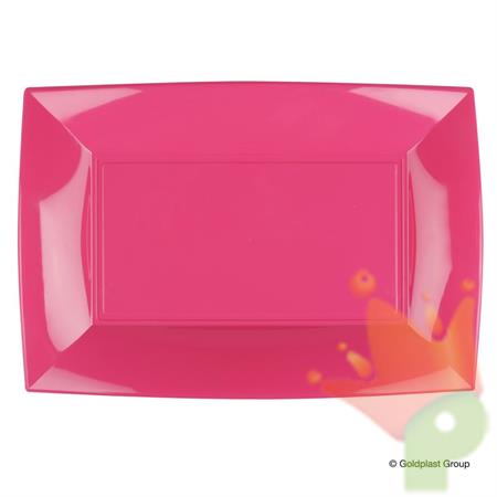 PIATTO RETTANGOLARE 34,5X23CM NICE FUCSIA 3PZ