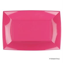PIATTO RETTANGOLARE 34,5X23CM NICE FUCSIA 3PZ