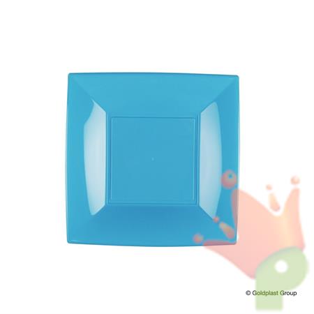 PIATTO DESSERT 18X18CM NICE TURCHESE 8PZ
