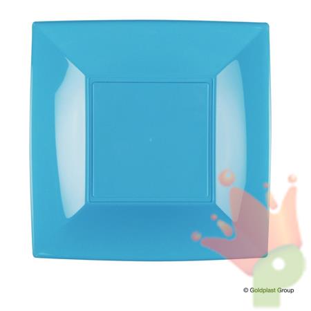 PIATTO PIANO 23X23CM NICE TURCHESE 8PZ