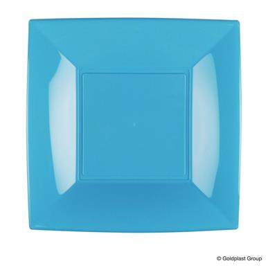 PIATTO PIANO 23X23CM NICE TURCHESE 8PZ