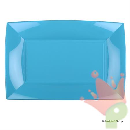 PIATTO RETTANGOLARE mm345X230mm NICE TURCHESE 3PZ