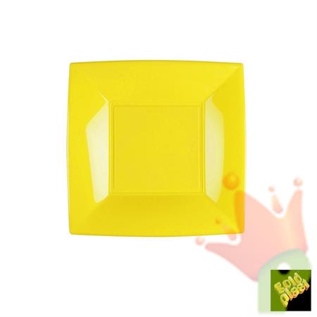 PIATTO DESSERT 18X18 NICE GIALLO LIMONE 8PZ