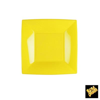PIATTO DESSERT 18X18 NICE GIALLO LIMONE 8PZ