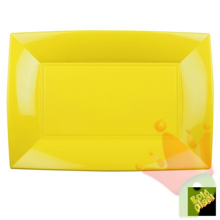 PIATTO RETTANGOLARE NICE GIALLO 3PZ