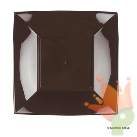 PIATTO PIANO 23X23CM NICE CIOCCOLATO 8PZ