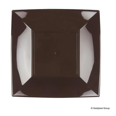 PIATTO PIANO 23X23CM NICE CIOCCOLATO 8PZ