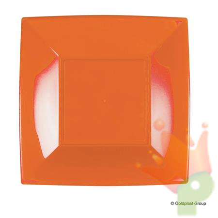 PIATTO PIANO 23X23CM NICE ARANCIO 8PZ