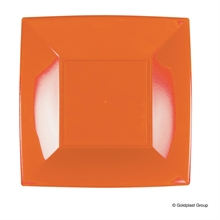 PIATTO PIANO 23X23CM NICE ARANCIO 8PZ