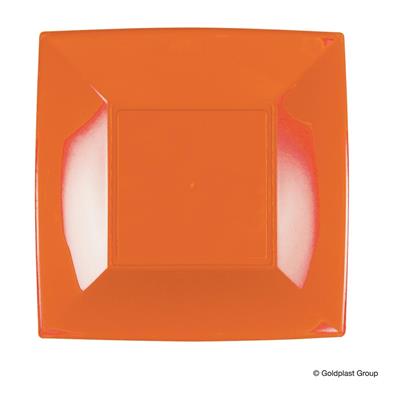 PIATTO PIANO 23X23CM NICE ARANCIO 8PZ