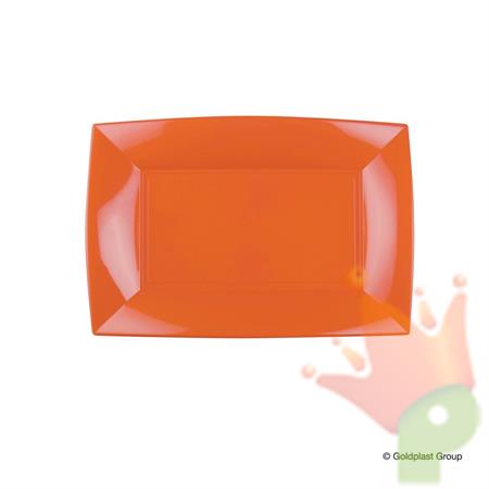 Piatto Rettangolare Nice Arancio 8 pz