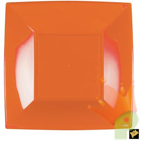 Piatto Piano Grande Nice 29x29cm Arancio 8pz