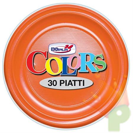 PIATTI PIANI D. 220MM ARANCIO 30PZ