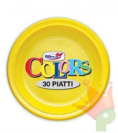 PIATTI PIANI D. 220MM GIALLO 30PZ
