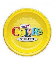 PIATTI PIANI D. 220MM GIALLO 30PZ