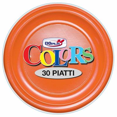 PIATTI FONDI D. 220MM ARANCIO 30PZ