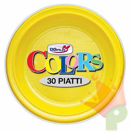 PIATTI FONDI D. 220MM GIALLO 30PZ