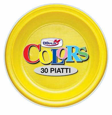 PIATTI FONDI D. 220MM GIALLO 30PZ