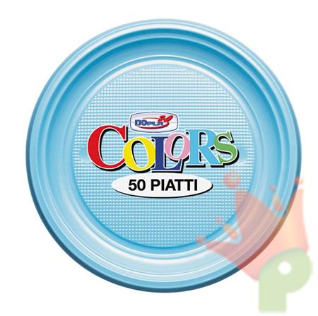 PIATTI FRUTTA D. 170MM AZZURRO 50PZ