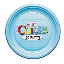 PIATTI FRUTTA D. 170MM AZZURRO 50PZ