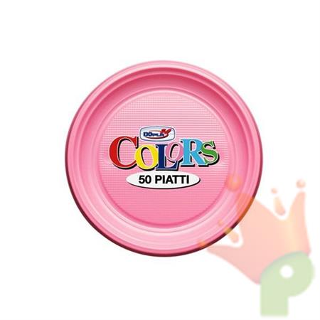 PIATTI FRUTTA D. 170MM ROSA 50PZ
