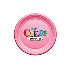 PIATTI FRUTTA D. 170MM ROSA 50PZ