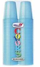 BICCHIERI 200CC AZZURRO 100PZ