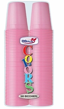 BICCHIERI 200CC ROSA 100PZ