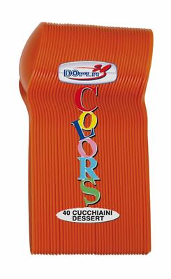 CUCCHIAINO DESSERT 12CM ARANCIO 40PZ