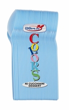 CUCCHIAINI DESSERT 12CM AZZURRO 40PZ