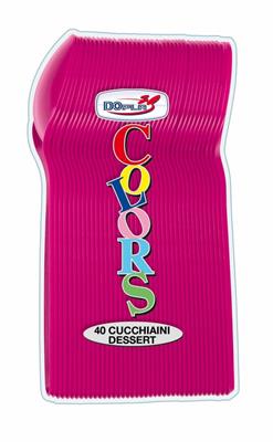 CUCCHIAINI DESSERT 12CM FUCSIA 40PZ