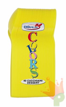 CUCCHIAINI DESSERT 12CM GIALLO 40PZ