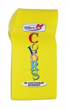 CUCCHIAINI DESSERT 12CM GIALLO 40PZ