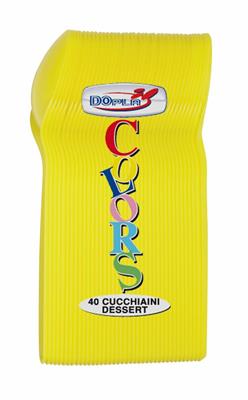 CUCCHIAINI DESSERT 12CM GIALLO 40PZ