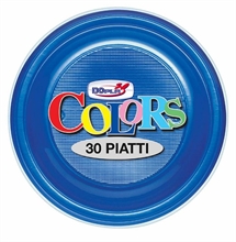 PIATTI FONDI D. 220MM BLU 30PZ