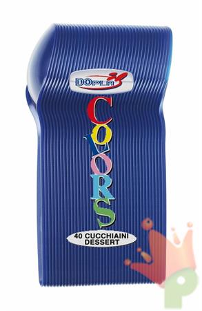 CUCCHIAINI DESSERT 12CM BLU 40PZ