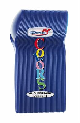 CUCCHIAINI DESSERT 12CM BLU 40PZ