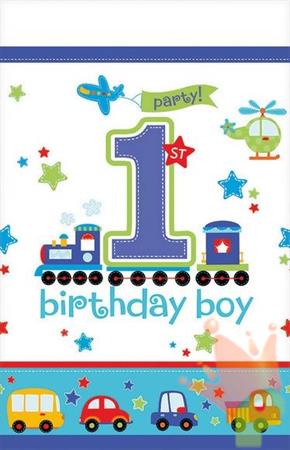 TOVAGLIA 138X259 1° COMPLEANNO ALL ABOARD
