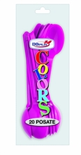 CUCCHIAI 18CM FUCSIA 20PZ
