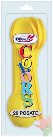 CUCCHIAIO 18CM GIALLO 20PZ