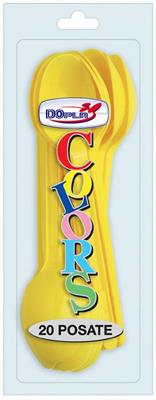 CUCCHIAIO 18CM GIALLO 20PZ