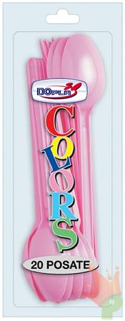 CUCCHIAIO 18CM ROSA 20PZ