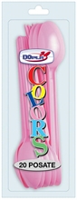 CUCCHIAIO 18CM ROSA 20PZ