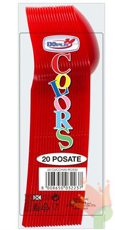 CUCCHIAIO 18CM ROSSO 20PZ