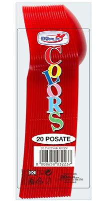CUCCHIAIO 18CM ROSSO 20PZ