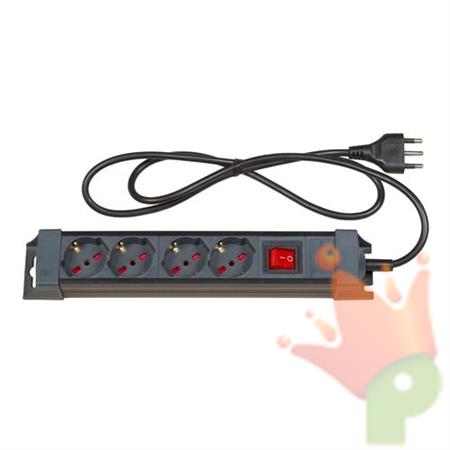 Presa Multipla Nera 4 posti PROFESSIONAL Spina 16A - 4x