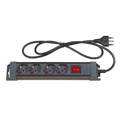 Presa Multipla Nera 4 posti PROFESSIONAL Spina 16A - 4x
