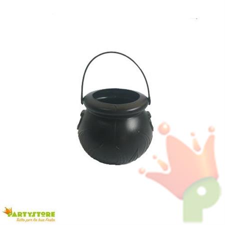 9 PENTOLONI NERI 7 CM STREGA HALLOWEEN DECORAZIONI HORROR