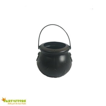 9 PENTOLONI NERI 7 CM STREGA HALLOWEEN DECORAZIONI HORROR