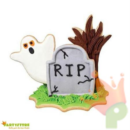 SET 4 FORME TAGLIAPASTA FANTASMA LAPIDE PRATO ALBERO HALLOWEEN